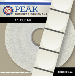 Clear Wafer Seals - 1" Round Diameter, Qty 100K